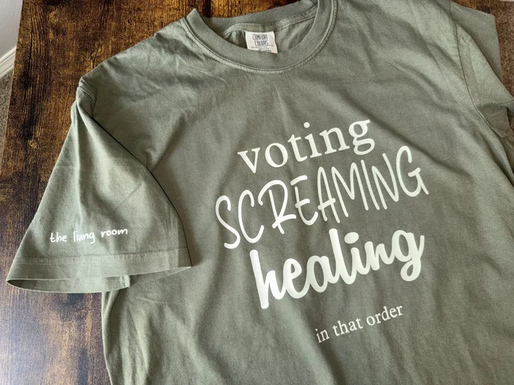 Voting, screaming, healing, in that order
